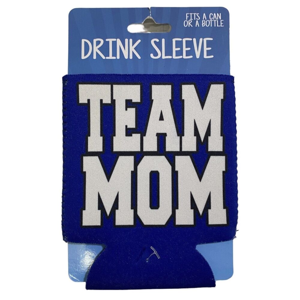 Kalan Beer Teem Mom Printed Can or Bottle Cozy Insulator Slip on One Size